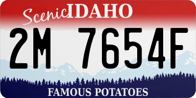 ID license plate 2M7654F