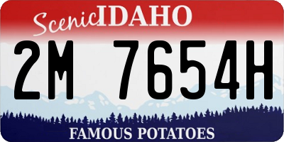 ID license plate 2M7654H