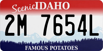 ID license plate 2M7654L