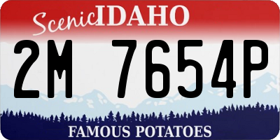 ID license plate 2M7654P