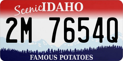 ID license plate 2M7654Q