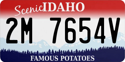ID license plate 2M7654V