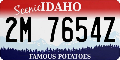 ID license plate 2M7654Z