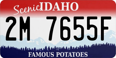 ID license plate 2M7655F