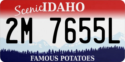 ID license plate 2M7655L