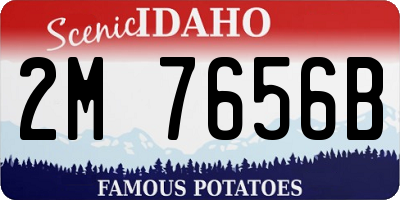 ID license plate 2M7656B