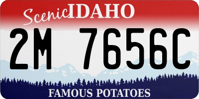 ID license plate 2M7656C