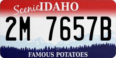 ID license plate 2M7657B