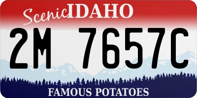 ID license plate 2M7657C