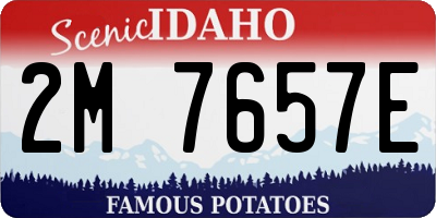 ID license plate 2M7657E