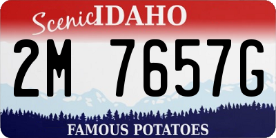 ID license plate 2M7657G