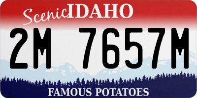 ID license plate 2M7657M