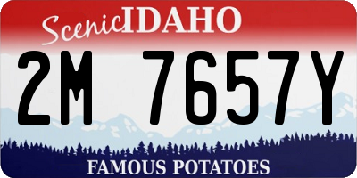 ID license plate 2M7657Y