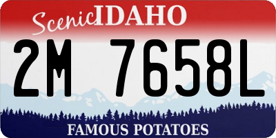 ID license plate 2M7658L