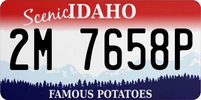 ID license plate 2M7658P