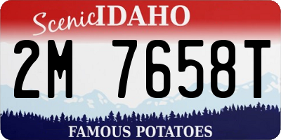 ID license plate 2M7658T