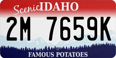 ID license plate 2M7659K
