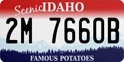 ID license plate 2M7660B
