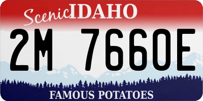ID license plate 2M7660E