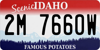 ID license plate 2M7660W