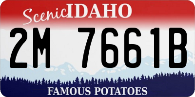 ID license plate 2M7661B