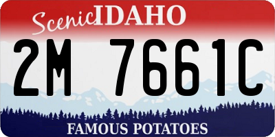 ID license plate 2M7661C