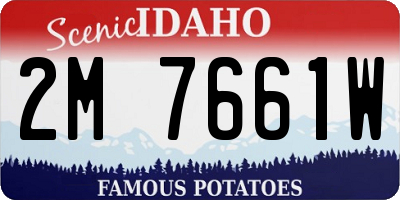 ID license plate 2M7661W