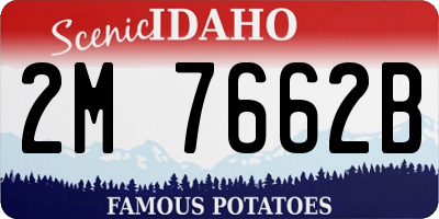 ID license plate 2M7662B