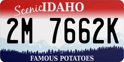 ID license plate 2M7662K
