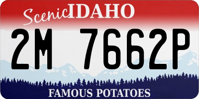 ID license plate 2M7662P
