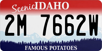 ID license plate 2M7662W