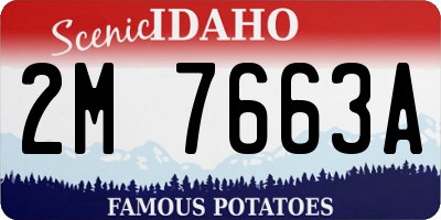 ID license plate 2M7663A