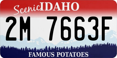 ID license plate 2M7663F
