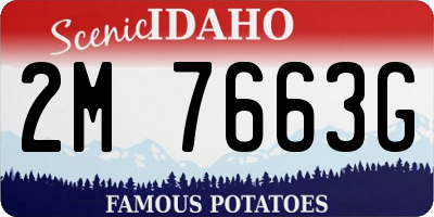 ID license plate 2M7663G