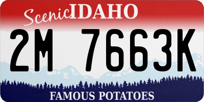 ID license plate 2M7663K