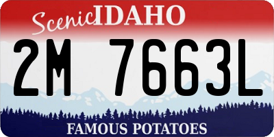 ID license plate 2M7663L