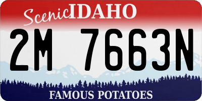 ID license plate 2M7663N
