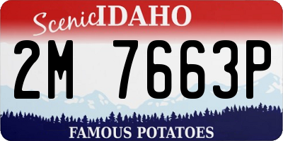 ID license plate 2M7663P
