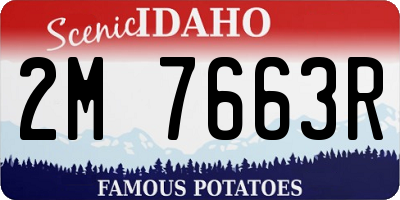 ID license plate 2M7663R