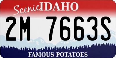 ID license plate 2M7663S