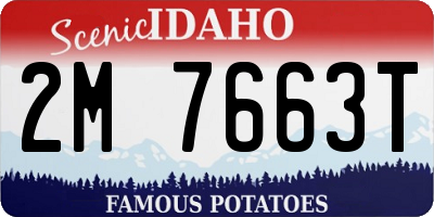 ID license plate 2M7663T