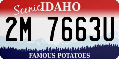 ID license plate 2M7663U