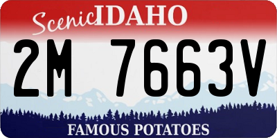 ID license plate 2M7663V
