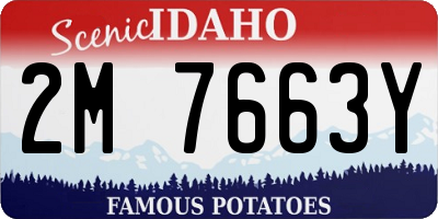 ID license plate 2M7663Y