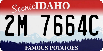 ID license plate 2M7664C