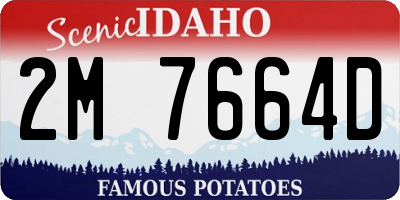 ID license plate 2M7664D