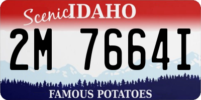 ID license plate 2M7664I