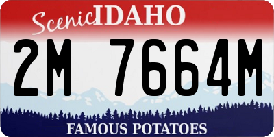 ID license plate 2M7664M