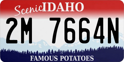 ID license plate 2M7664N