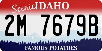 ID license plate 2M7679B